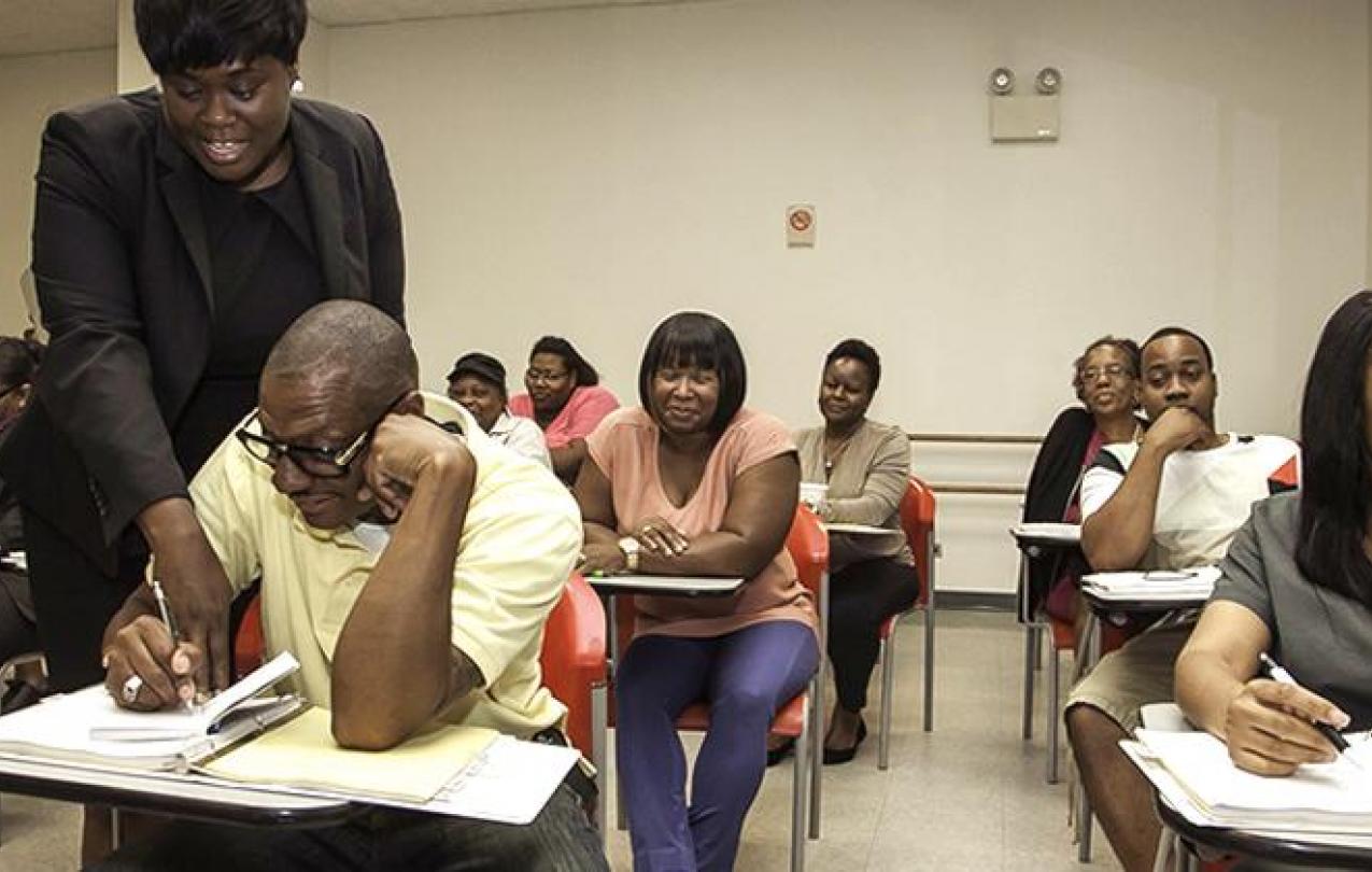 Shop stewards from our Metropolitan Hospital chapter participating in the Shop Stewards training organized by our local at DC37.